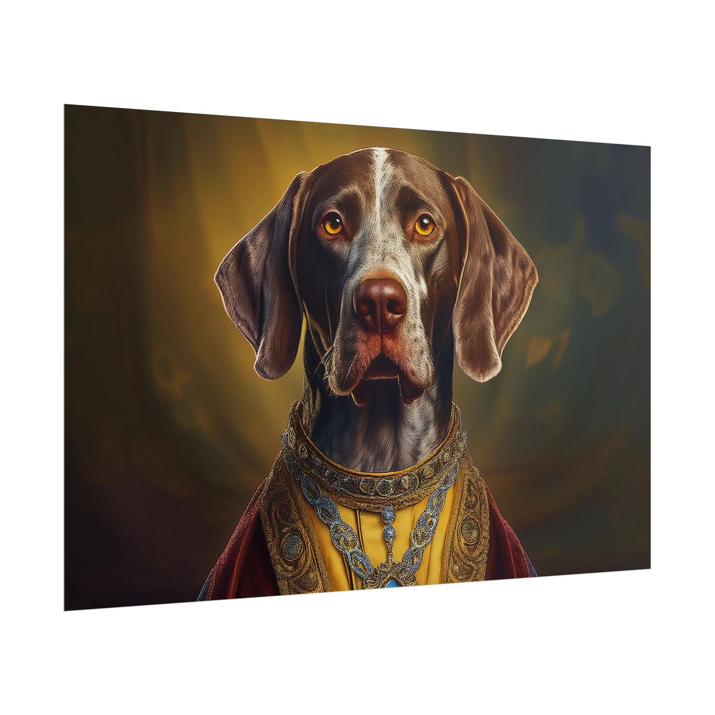 German Shorthaired Pointer Dog Renaissance Pet Portrait, Art Print, Animal Lover gift, Dog Wall Art, wall prints, wall art