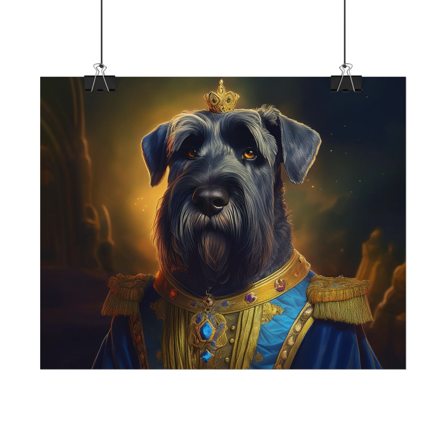 Giant Schnauzer Pet Renaissance Portrait Print, Dog Lover Wall Print | Wall Art | Wall Print