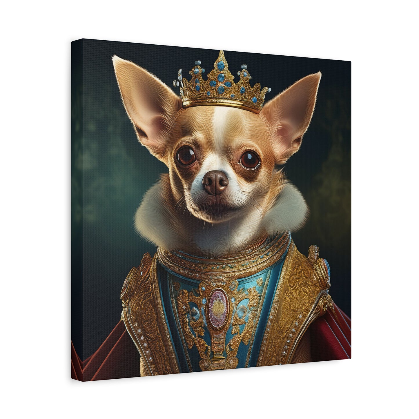 Chihuahua Renaissance Pet Portrait on Canvas | Wall art | Wall print | Dog art