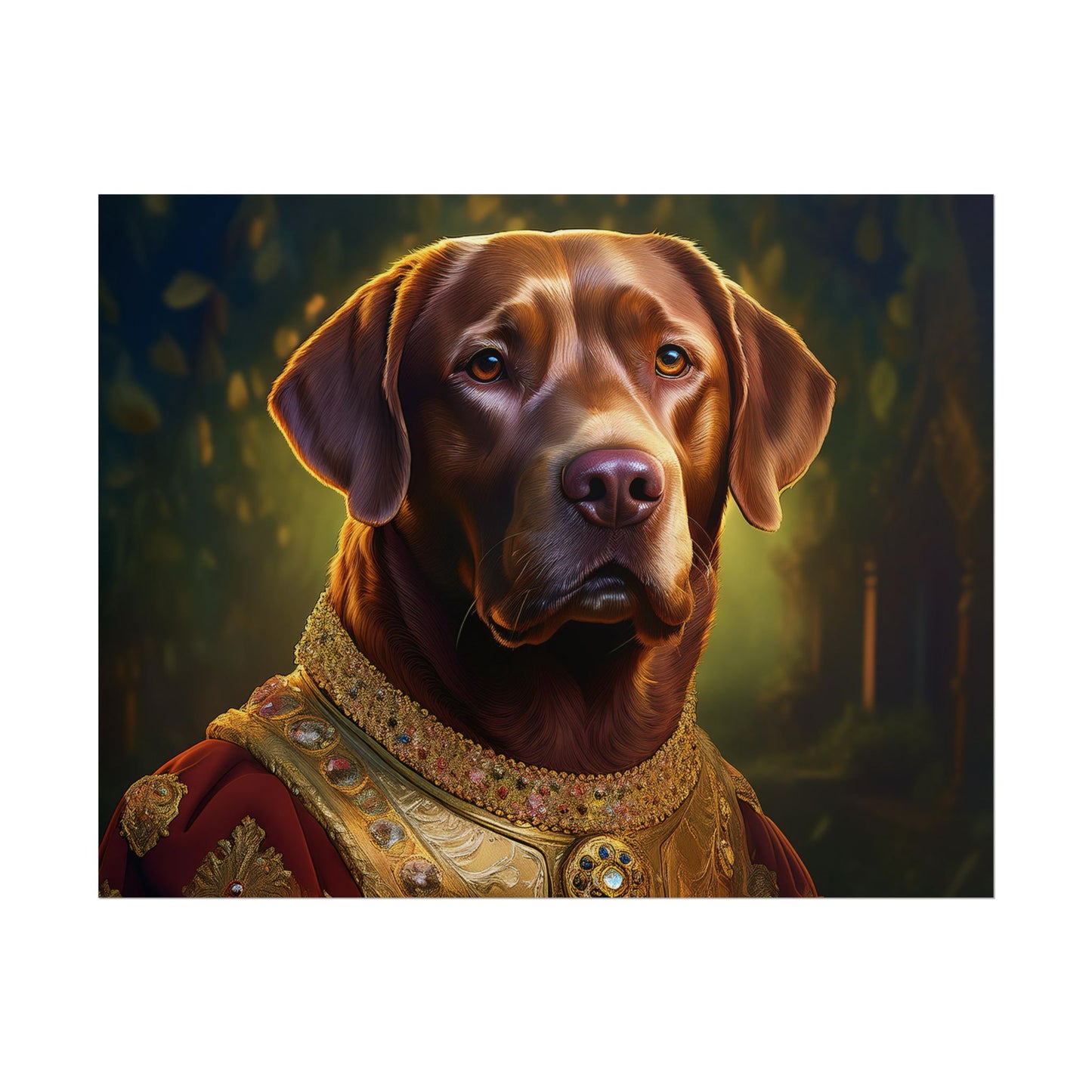 Chesapeake Bay Retriever Dog Renaissance Pet Portrait Print, Animal Lover print, Dog Wall Art, wall print, wall art