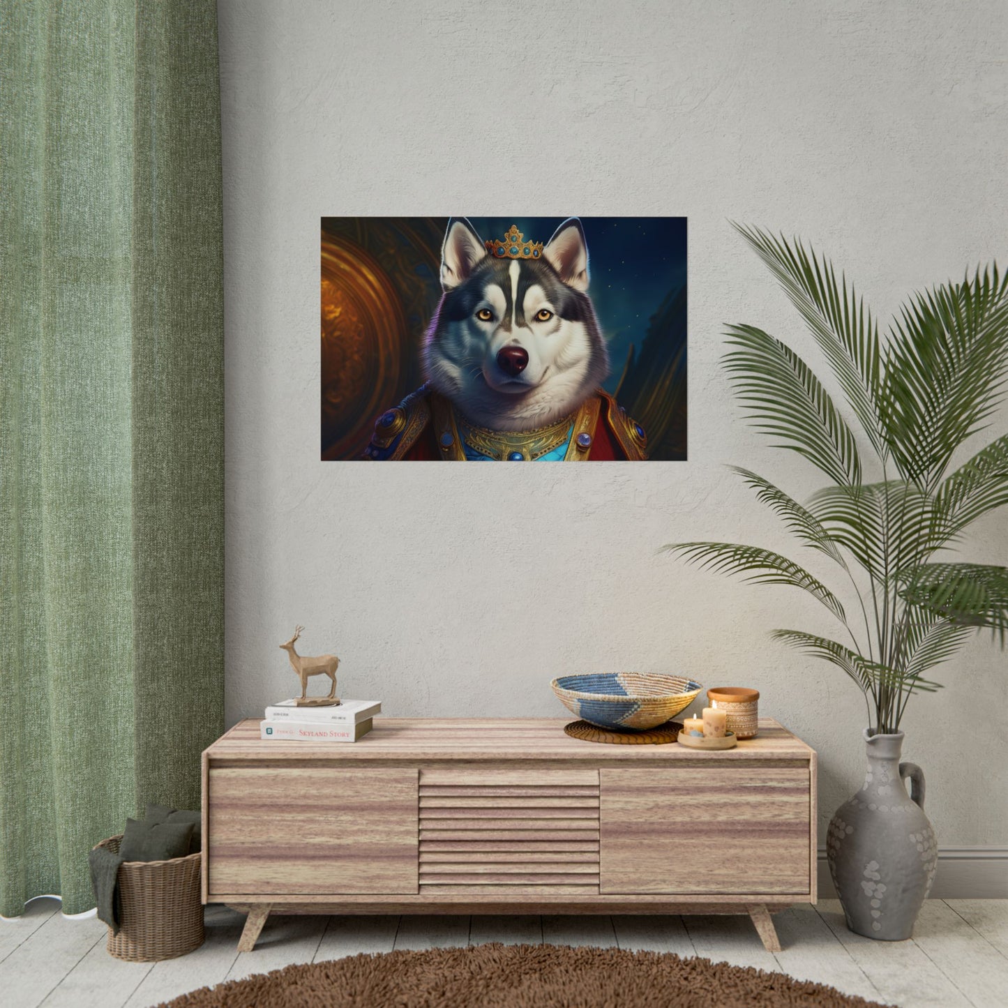 Siberian Husky Renaissance Pet Portrait Print, Siberian Husky Art Print, Wall Decor, Art Gift, dog wall art, wall art, wall print