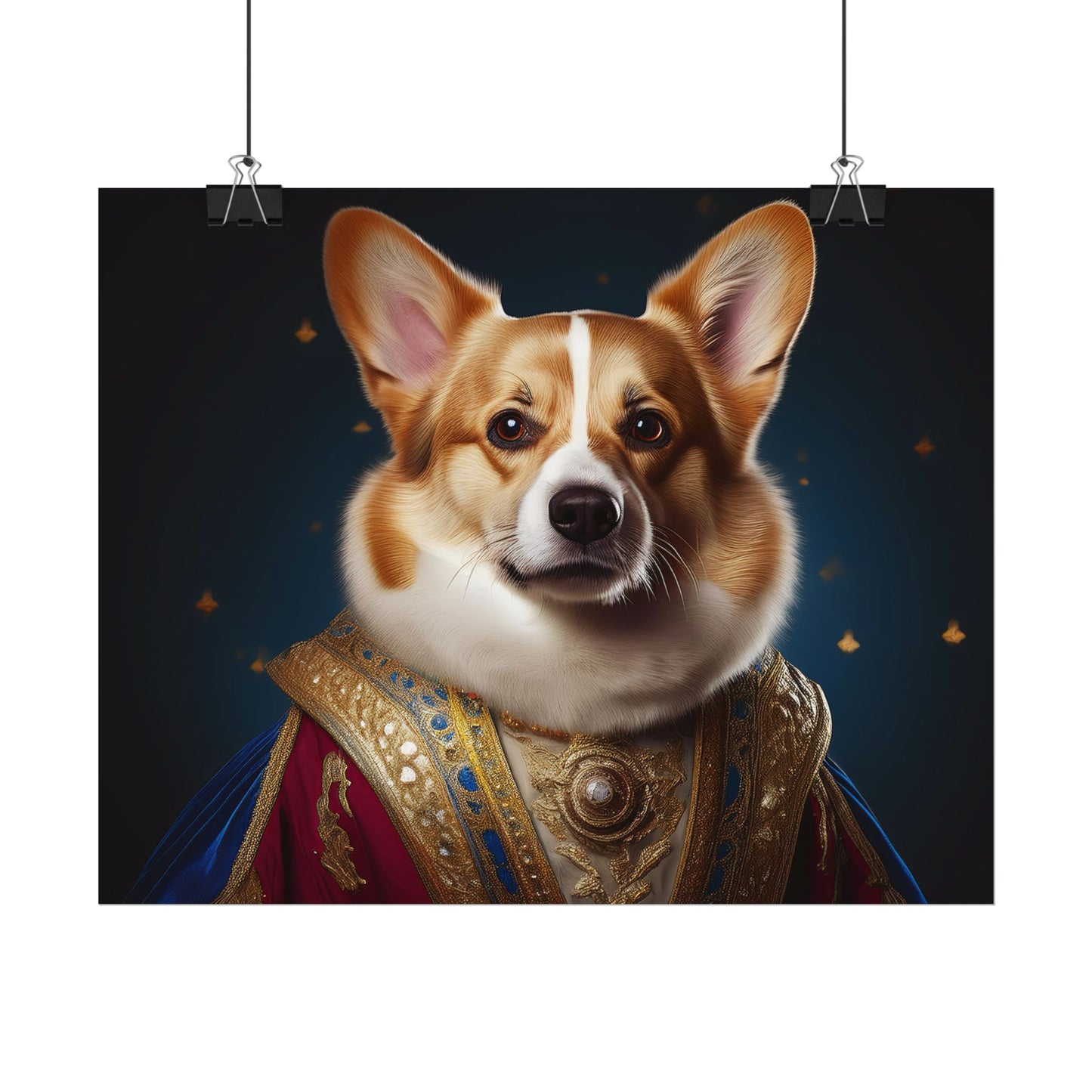 Pembroke Welsh Corgi Renaissance Pet Portrait Print | Wall Art | Wall Print | Dog Art
