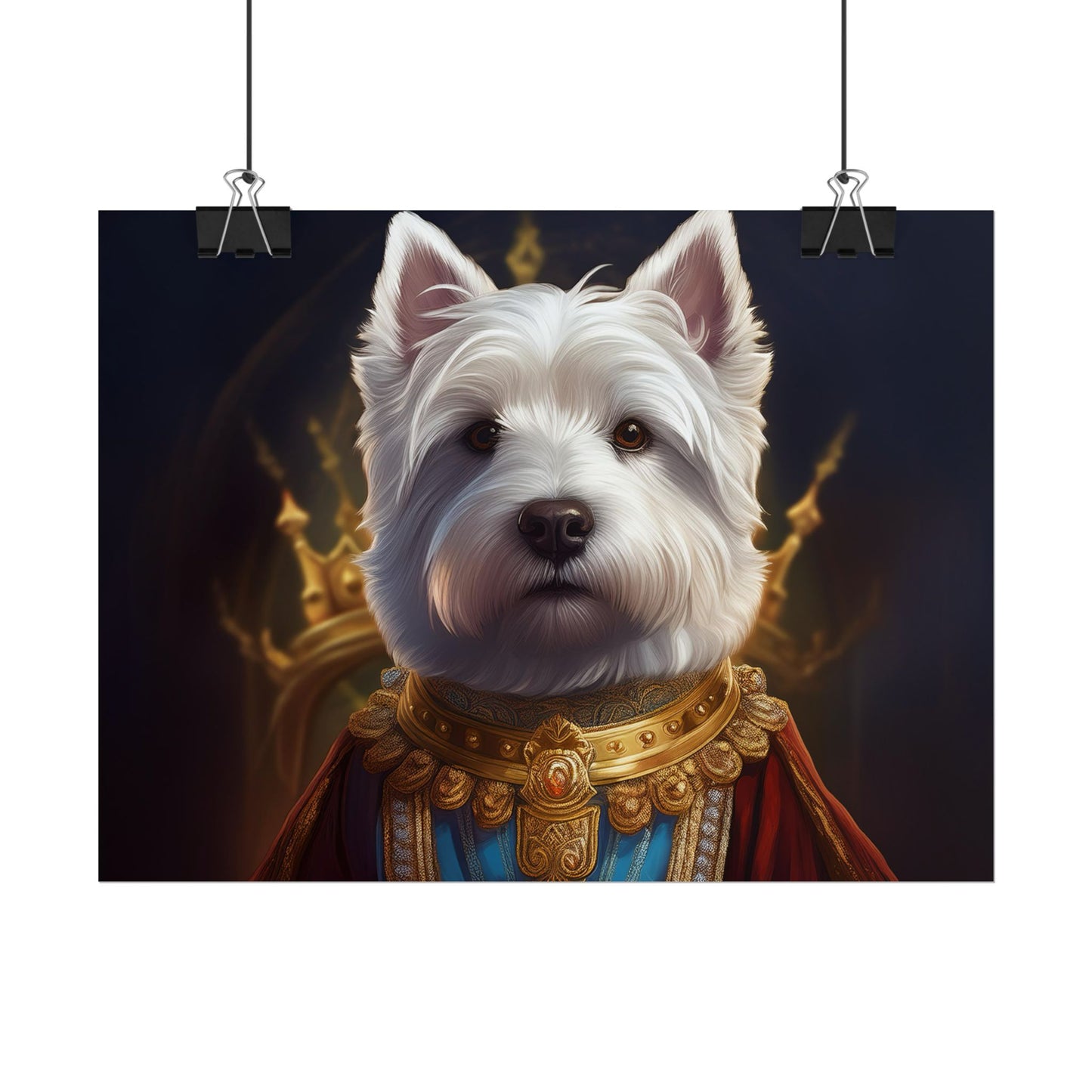 West Highland White Terrier Dog Renaissance Pet Portrait Print, West Highland White Terrier Art Print, Dog Wall Art, Wall Print, Wall Art