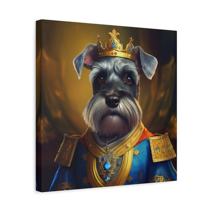 Miniature Schnauzer Renaissance Pet Portrait on Canvas | wall art | wall print | dog art