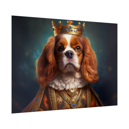 Cavalier King Charles Spaniel Art Pet Portrait Print, Renaissance, Wall Print, Wall Art