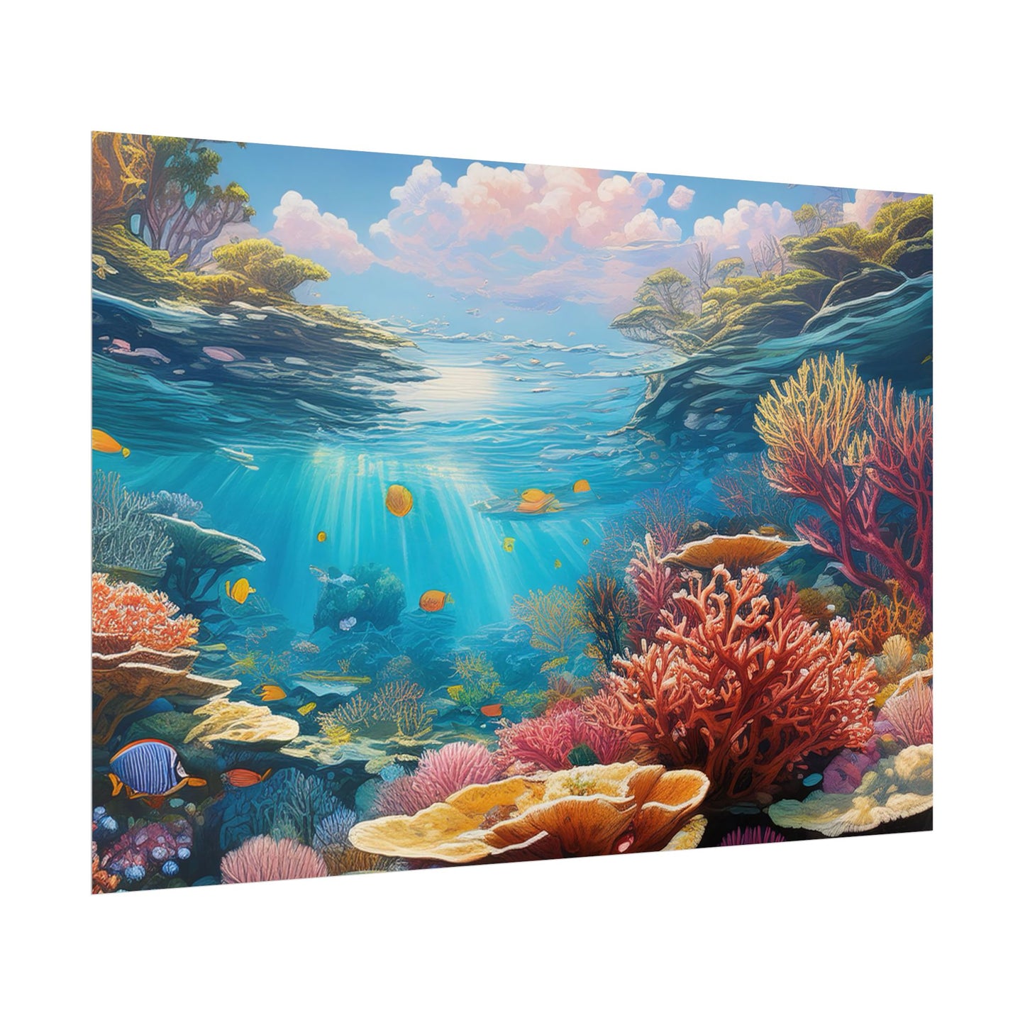 Great Barrier Reef  Australia Coastal Print | Style 3 | Wall Art | Wall Print
