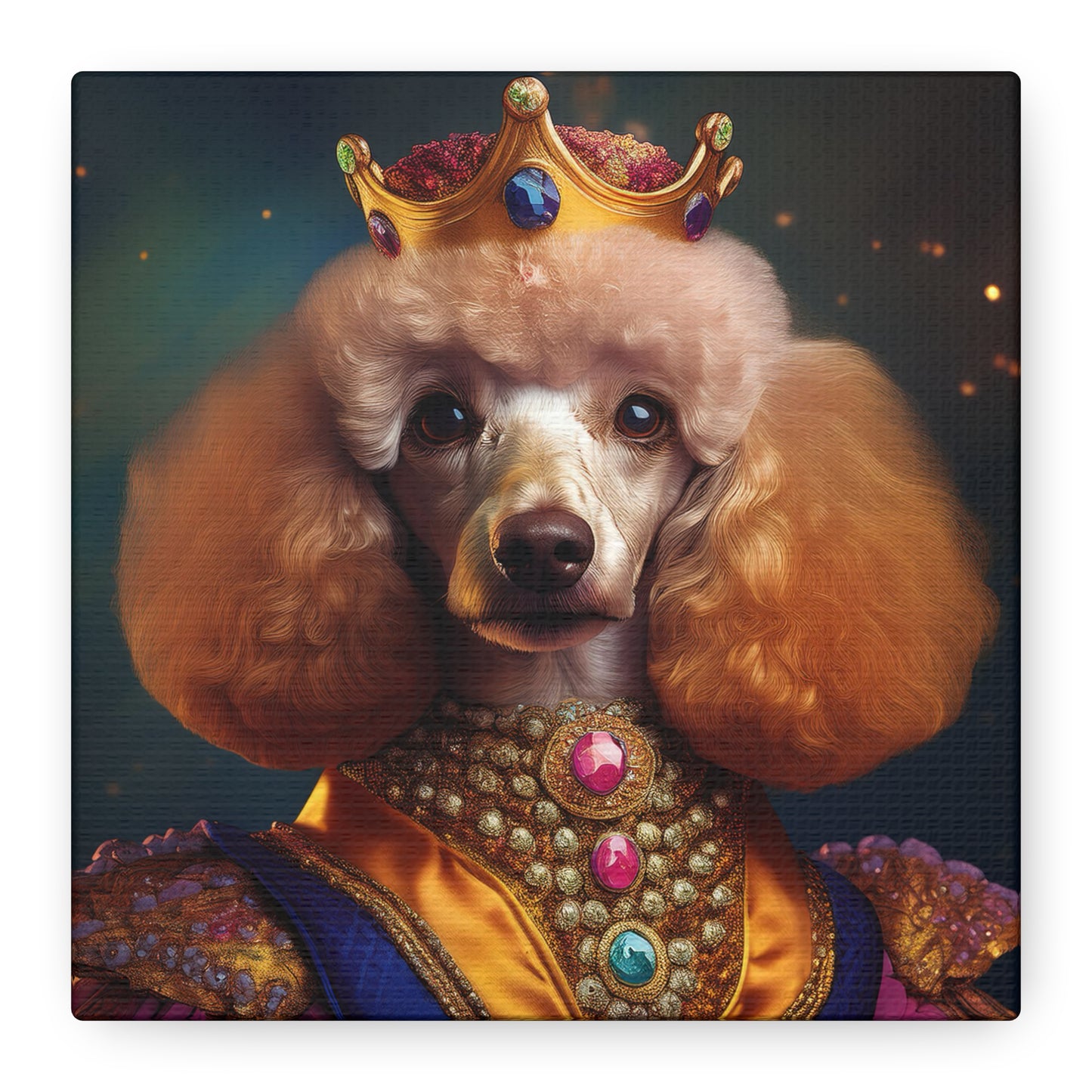 Poodle Pet Dog Renaissance Portrait on Canvas | Wall art | wall print