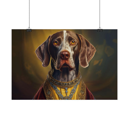 German Shorthaired Pointer Dog Renaissance Pet Portrait, Art Print, Animal Lover gift, Dog Wall Art, wall prints, wall art
