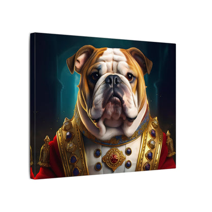 English Bulldog Pet Portrait Renaissance - Canvas, wall art, wall print, dog portrait, dog art