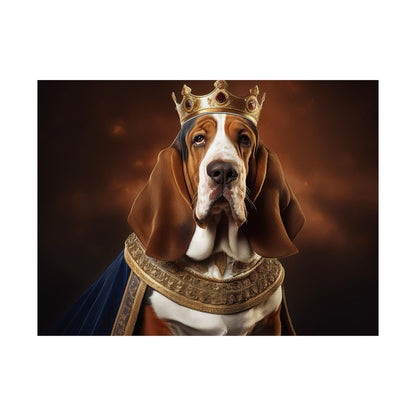 Bassett Hound Renaissance Dog Portrait Art Print, Wall Decor Gift, Animal Lover Home Decor, Dog Wall Art