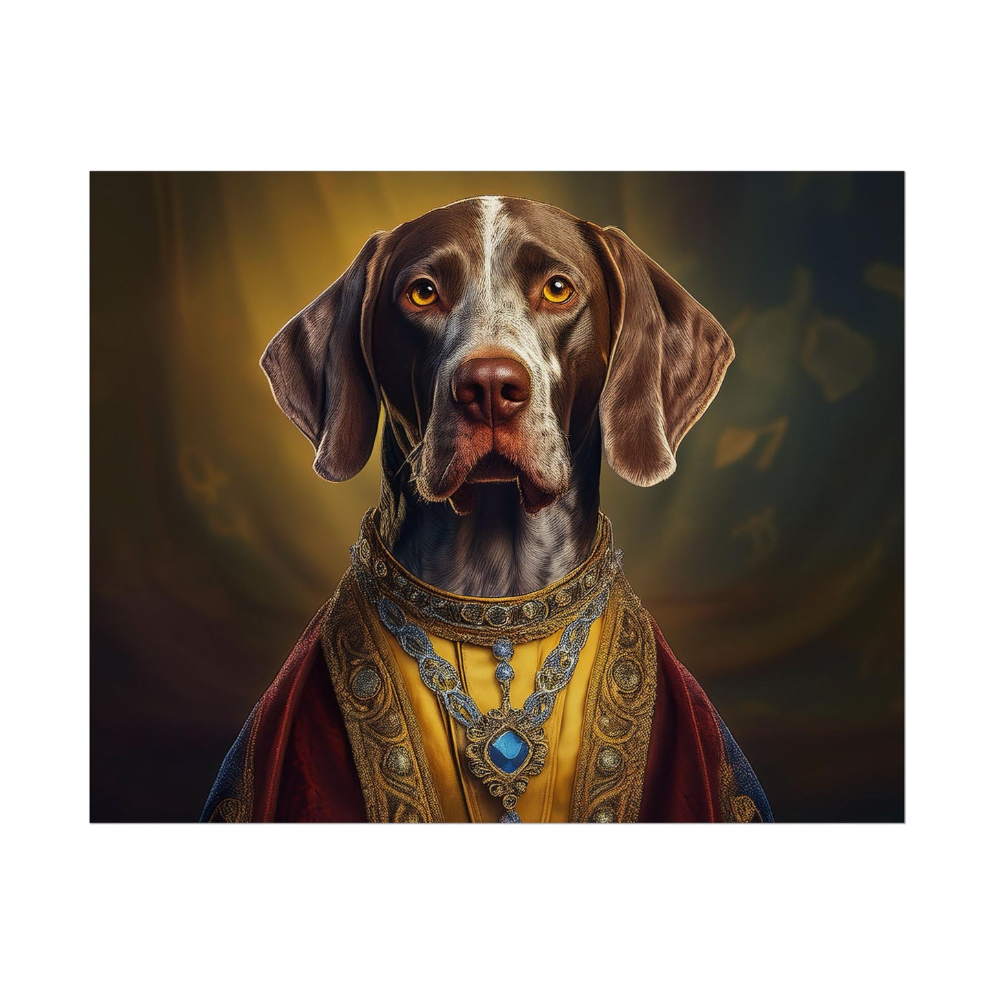 German Shorthaired Pointer Dog Renaissance Pet Portrait, Art Print, Animal Lover gift, Dog Wall Art, wall prints, wall art