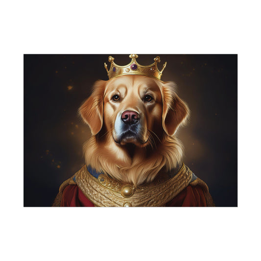 Golden Retriever Renaissance Dog Portrait  Art Print, Wall Decor Gift, Animal Lover Home Decor, Dog Wall Art