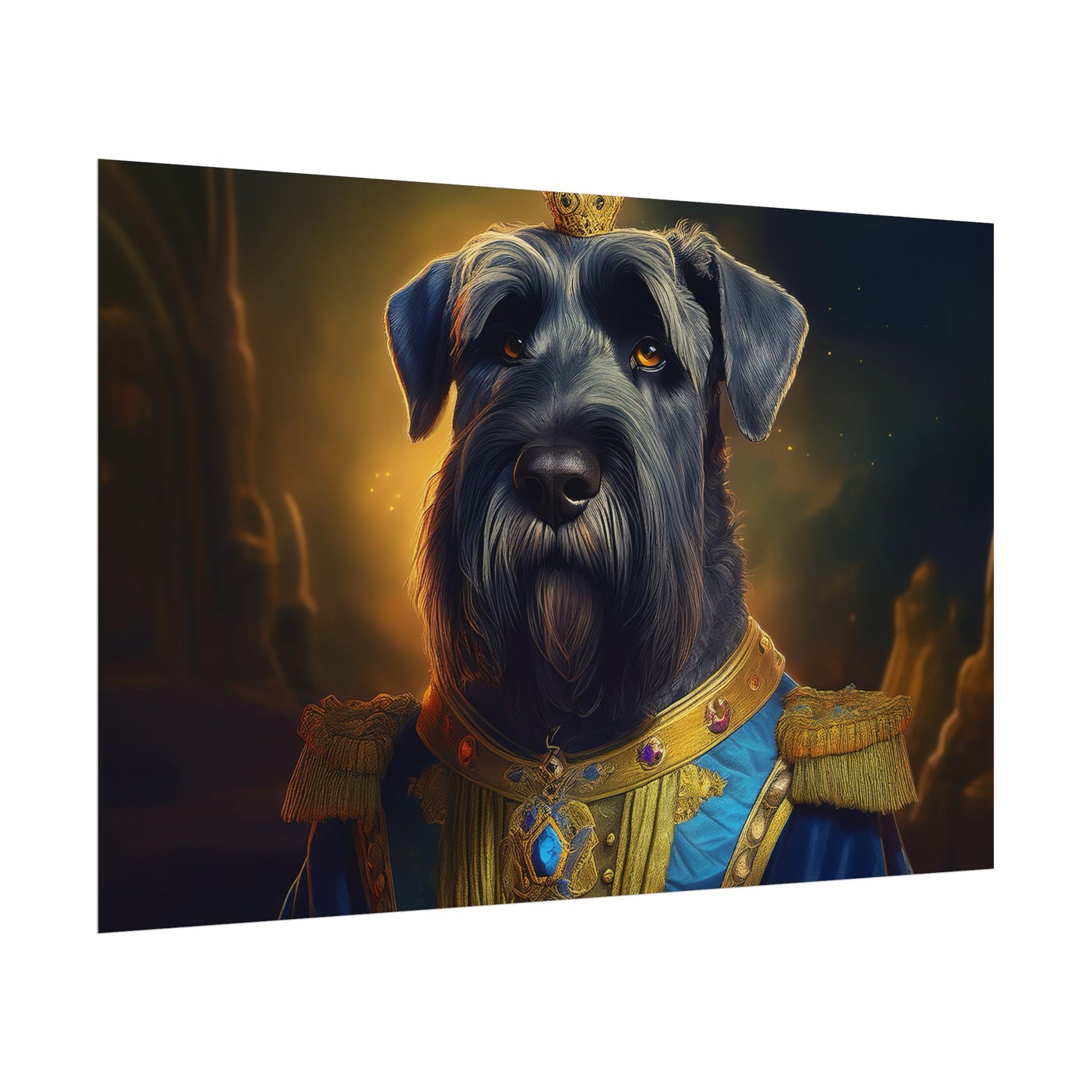 Giant Schnauzer Pet Renaissance Portrait Print, Dog Lover Wall Print | Wall Art | Wall Print
