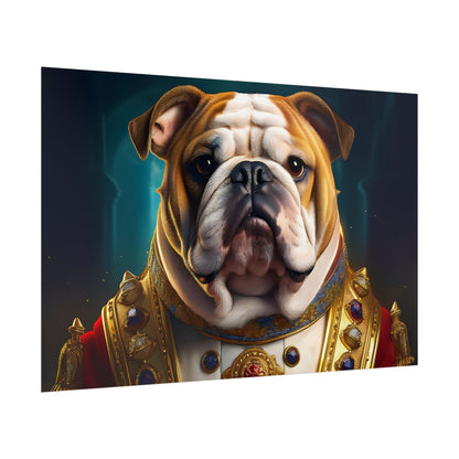 English Bulldog Renaissance  Dog Pet Portrait Print | Wall Art | Wall Print