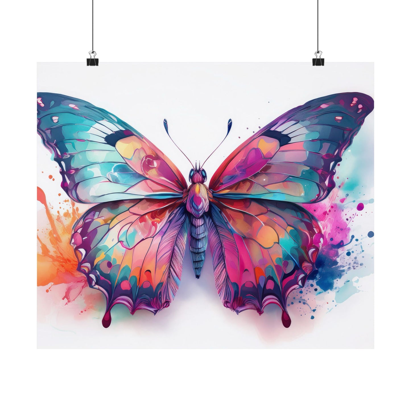 Colorful Butterfly Alcohol Ink Wall Art | Butterfly wall art | Wall Art | Wall Print