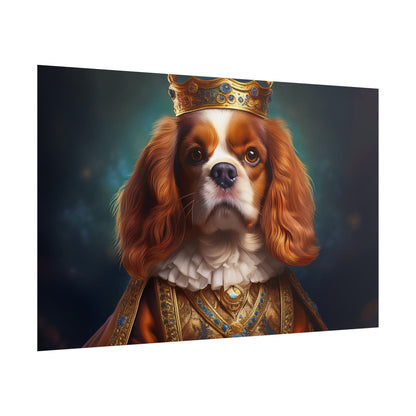 Cavalier King Charles Spaniel Art Pet Portrait Print, Renaissance, Wall Print, Wall Art