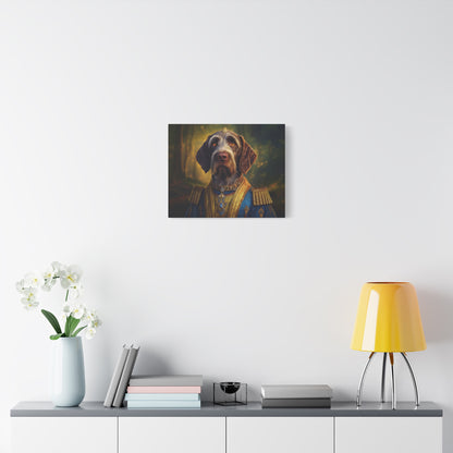 German Wirehaired Pointer Dog Pet Portrait Renaissance - Canvas, wall art, wall print, dog portrait, dog art