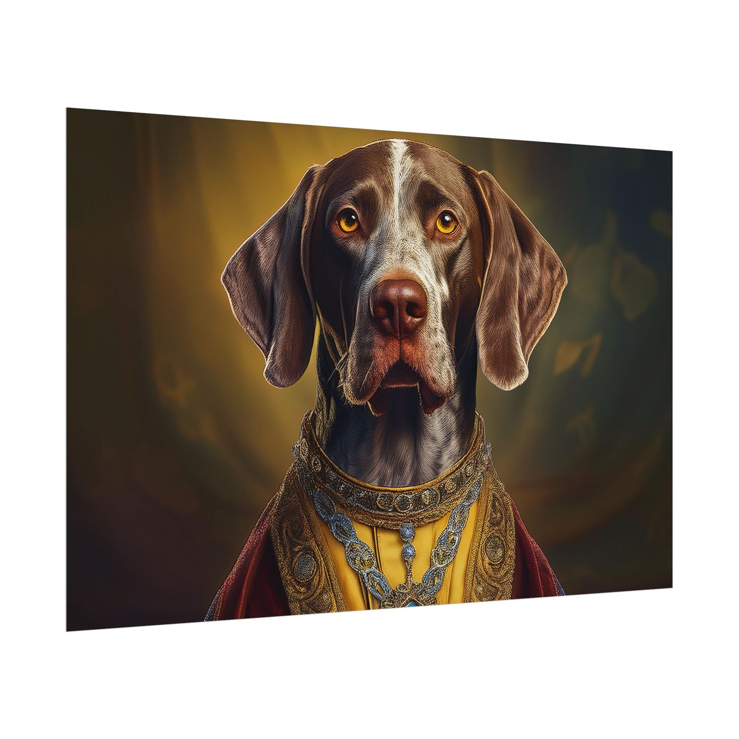German Shorthaired Pointer Dog Renaissance Pet Portrait, Art Print, Animal Lover gift, Dog Wall Art, wall prints, wall art