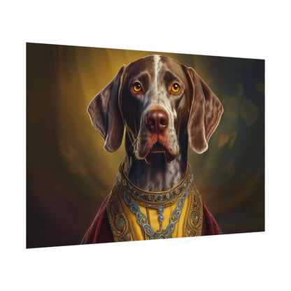 German Shorthaired Pointer Dog Renaissance Pet Portrait, Art Print, Animal Lover gift, Dog Wall Art, wall prints, wall art