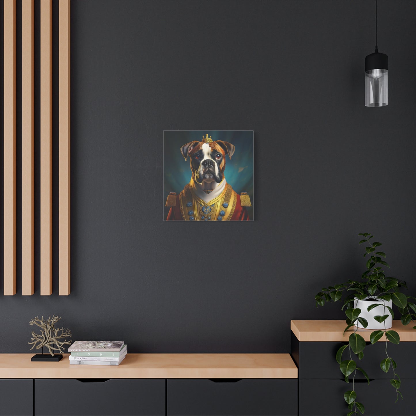 Boxer Renaissance Pet Portrait  on Canvas, wall art, wall print, dog portrait, dog art