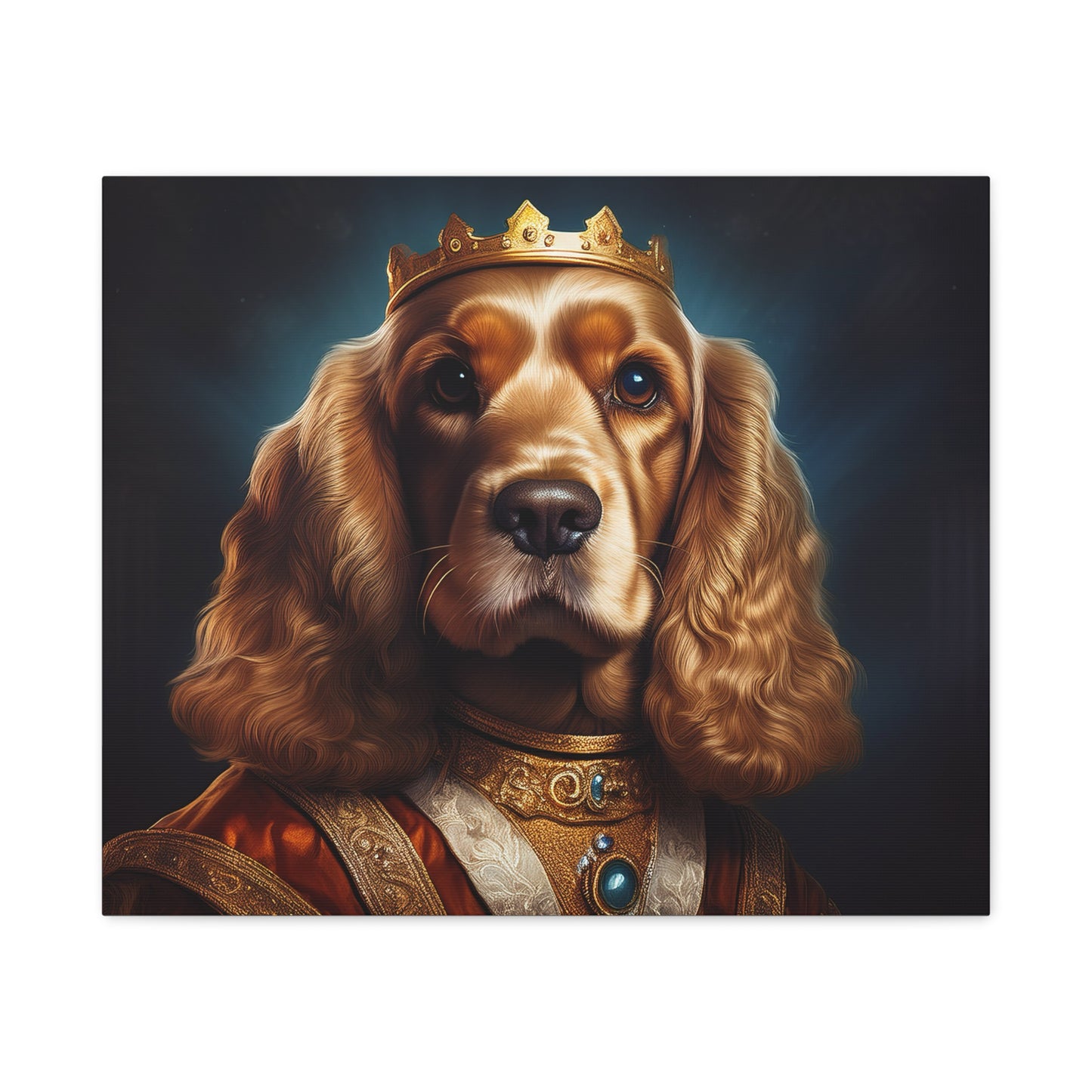 Cocker Spaniel Renaissance Pet Portrait on Canvas | Wall art | wall print