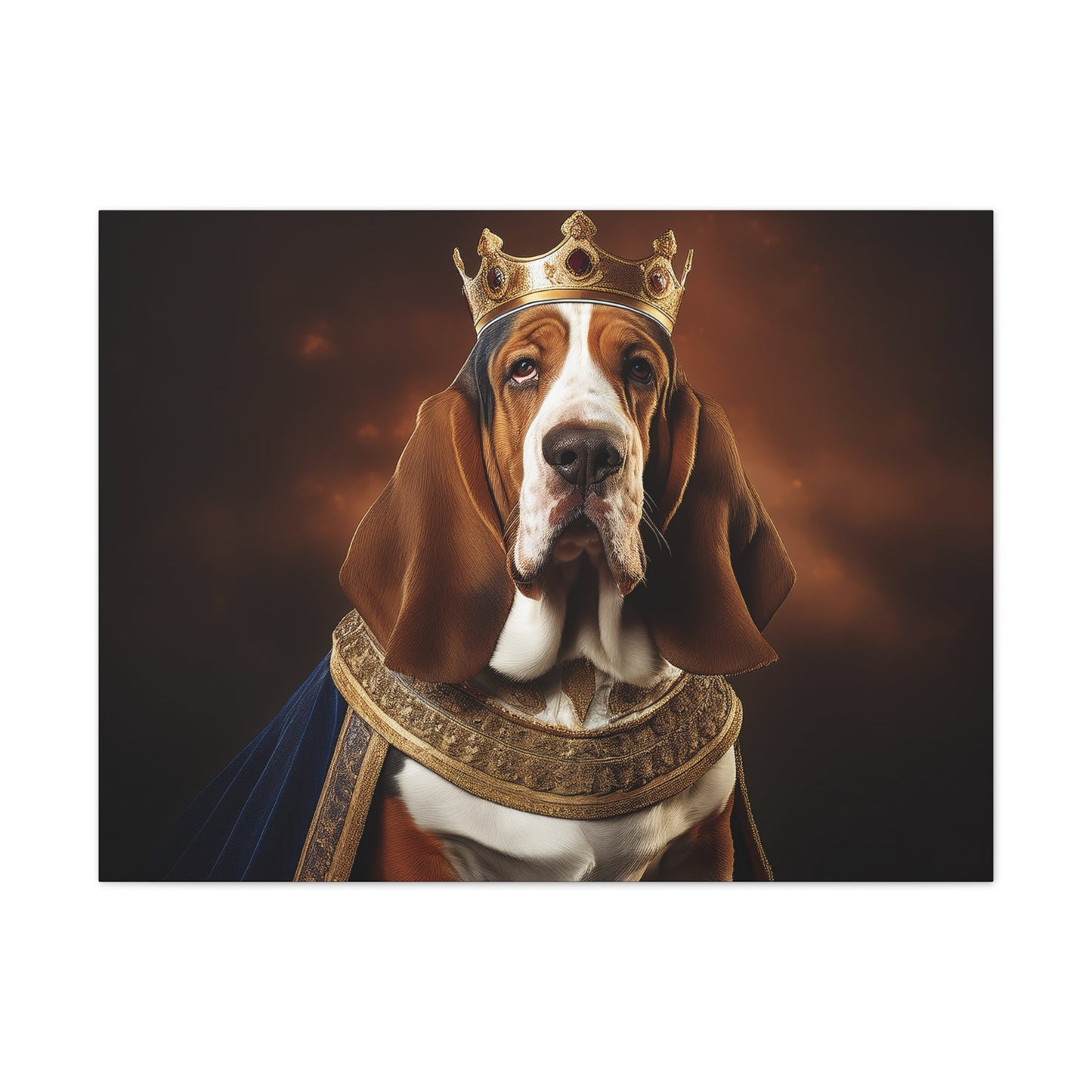Basset Hound Renaissance Pet Portrait on Canvas | Wall art | wall print | Dog Art