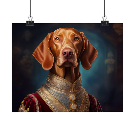 Vizsla Renaissance Pet Portrait Print,  Art Print, Wall Decor,  Animal Print, Dog Wall Art, Wall print, wall art, dog art