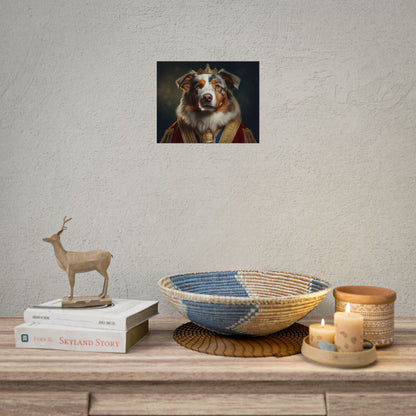 Australian Shepherd Dog Renaissance Pet Portrait Print | Wall Art | Wall Print