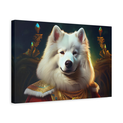 Samoyed Renaissance Pet Portrait on Canvas, wall art, wall print, dog portrait, dog art