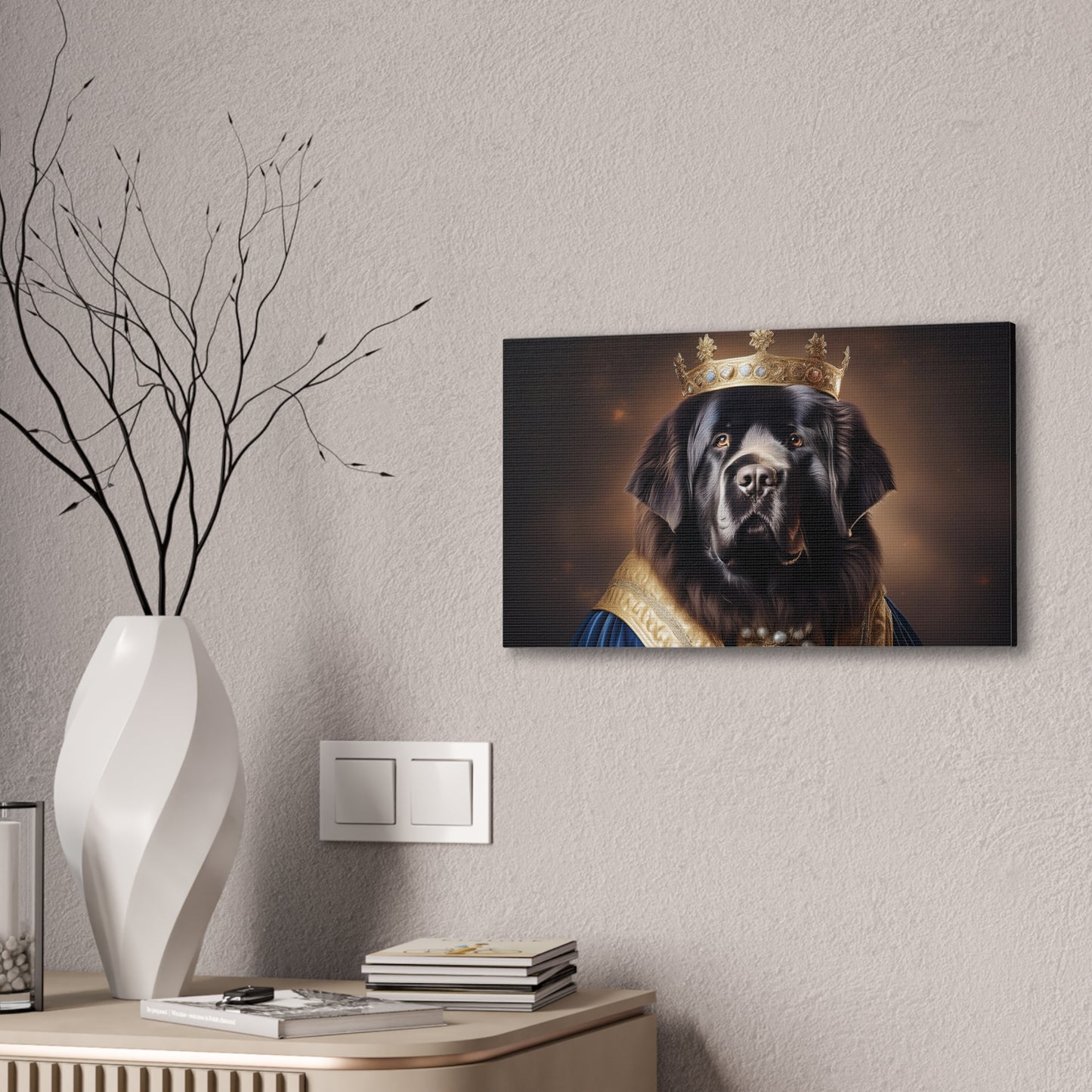 Newfoundland Renaissance Pet Portrait on Canvas | wall art | wall print