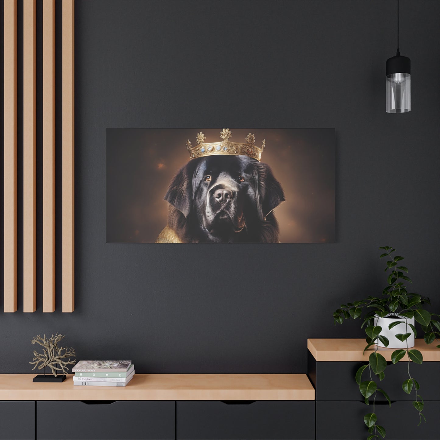 Newfoundland Renaissance Pet Portrait on Canvas | wall art | wall print