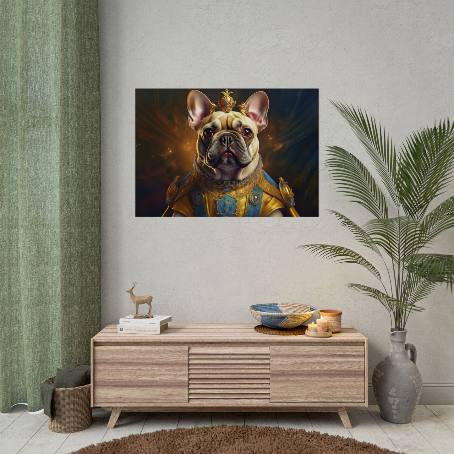 French Bulldog Renaissance Portrait Art Print, Wall Decor Gift, Animal Lover Home Decor, Dog Wall Art