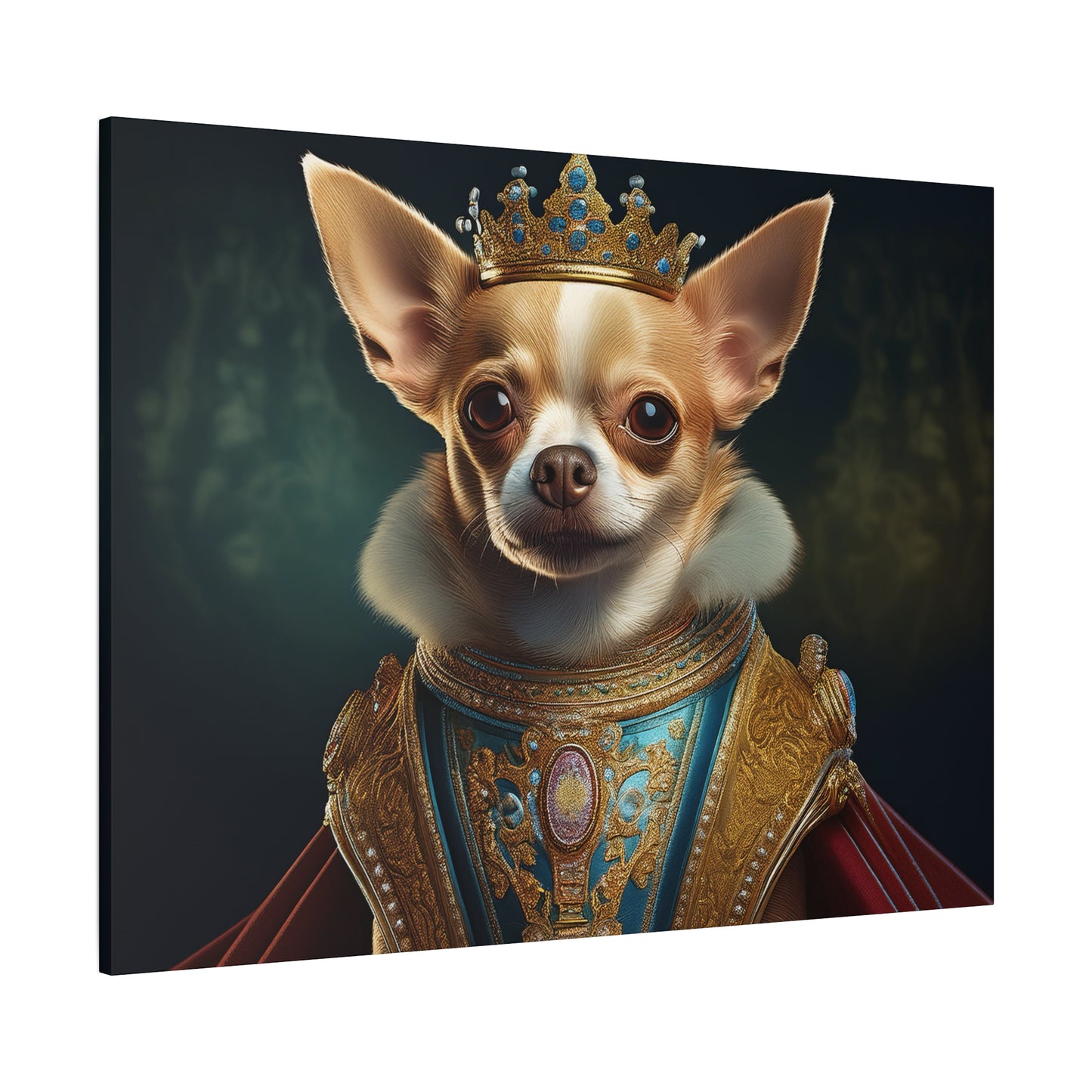 Chihuahua Renaissance Pet Portrait on Canvas | Wall art | Wall print | Dog art