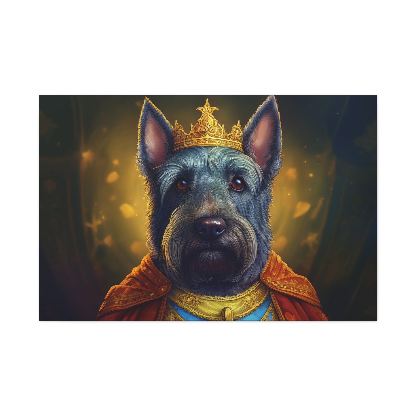Scottish Terrier Renaissance Pet Portrait on Canvas | Wall art, wall print, dog portrait, dog art