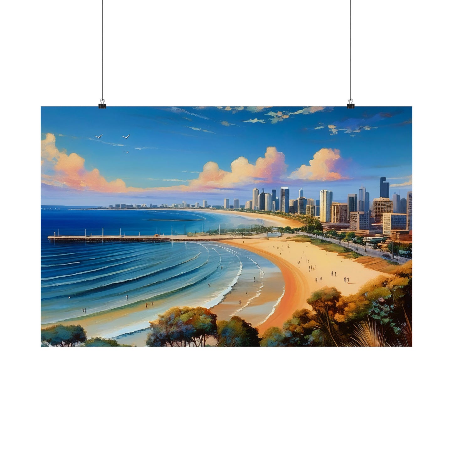 St Kilda Beach Australia Coastal Print | Style 1 | Wall Art | Wall Print