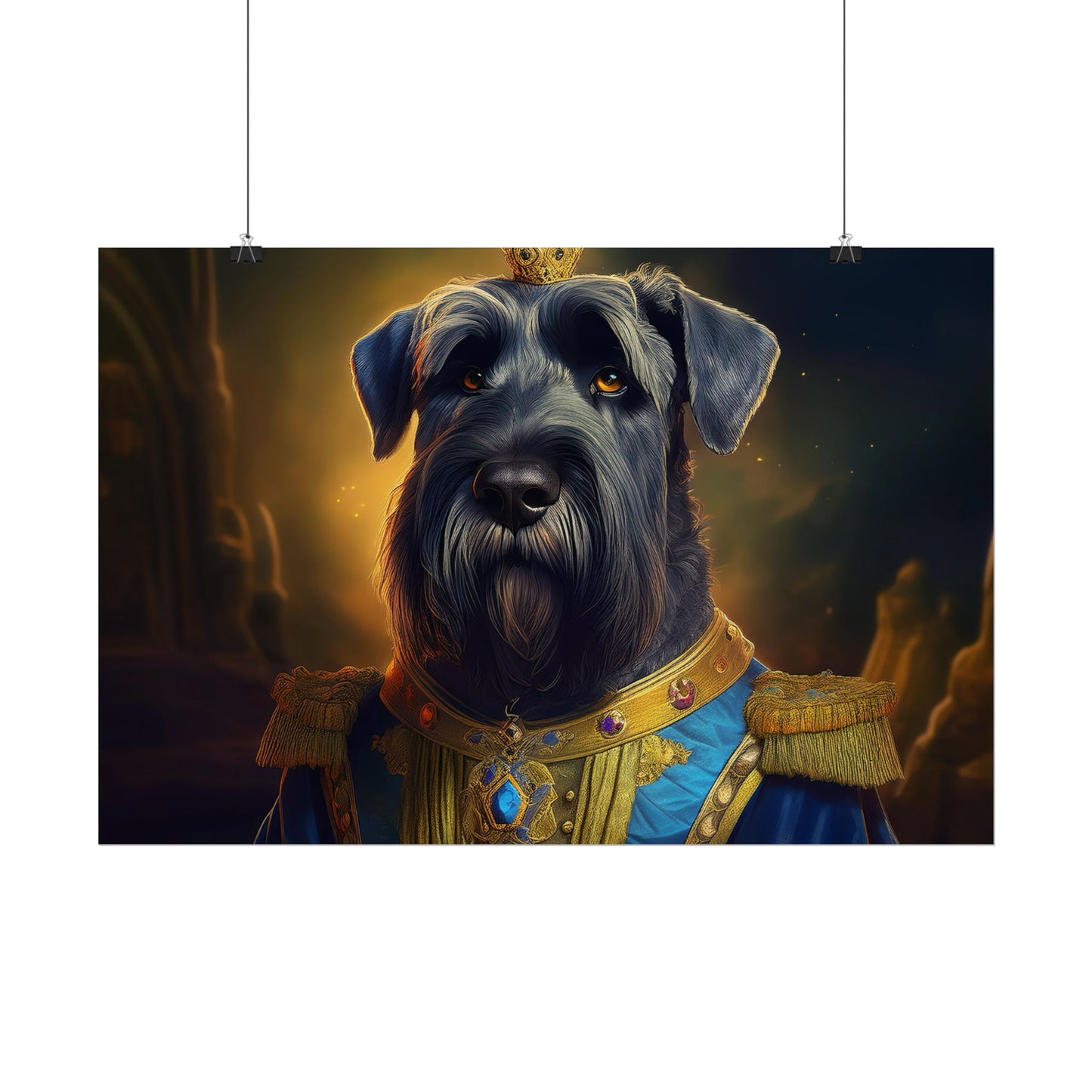 Giant Schnauzer Pet Renaissance Portrait Print, Dog Lover Wall Print | Wall Art | Wall Print