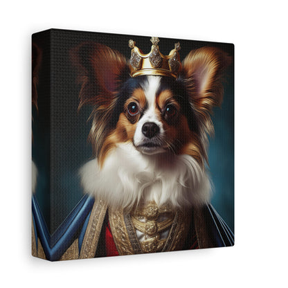 Papillon Pet Portrait Renaissance on Canvas, wall art, wall print, dog portrait, dog art