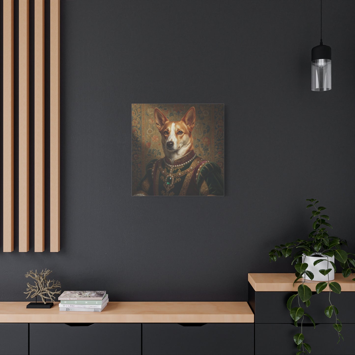 Norweigan Lundehunde Renaissance Pet Portrait Canvas Print, Dog Art Decor, Pet Lover Gift, Unique Wall Art, Animal Portrait