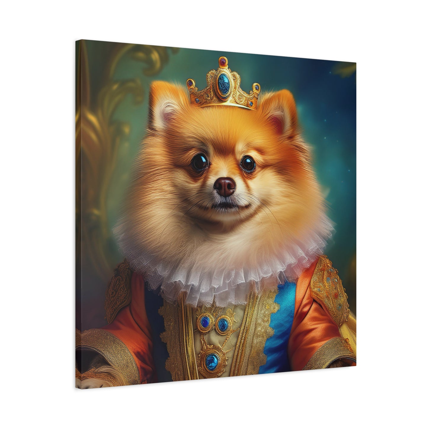 Pomeranian  Renaissance  Pet Portrait - Canvas - dog art, dog portait, wall art, wall print