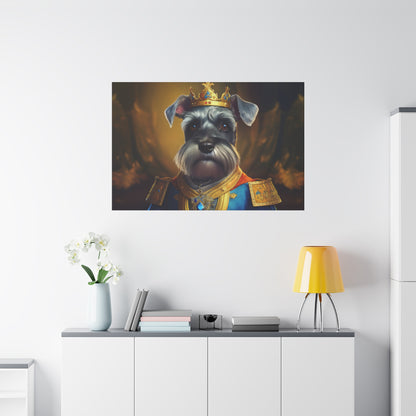 Miniature Schnauzer Renaissance Pet Portrait on Canvas | wall art | wall print | dog art
