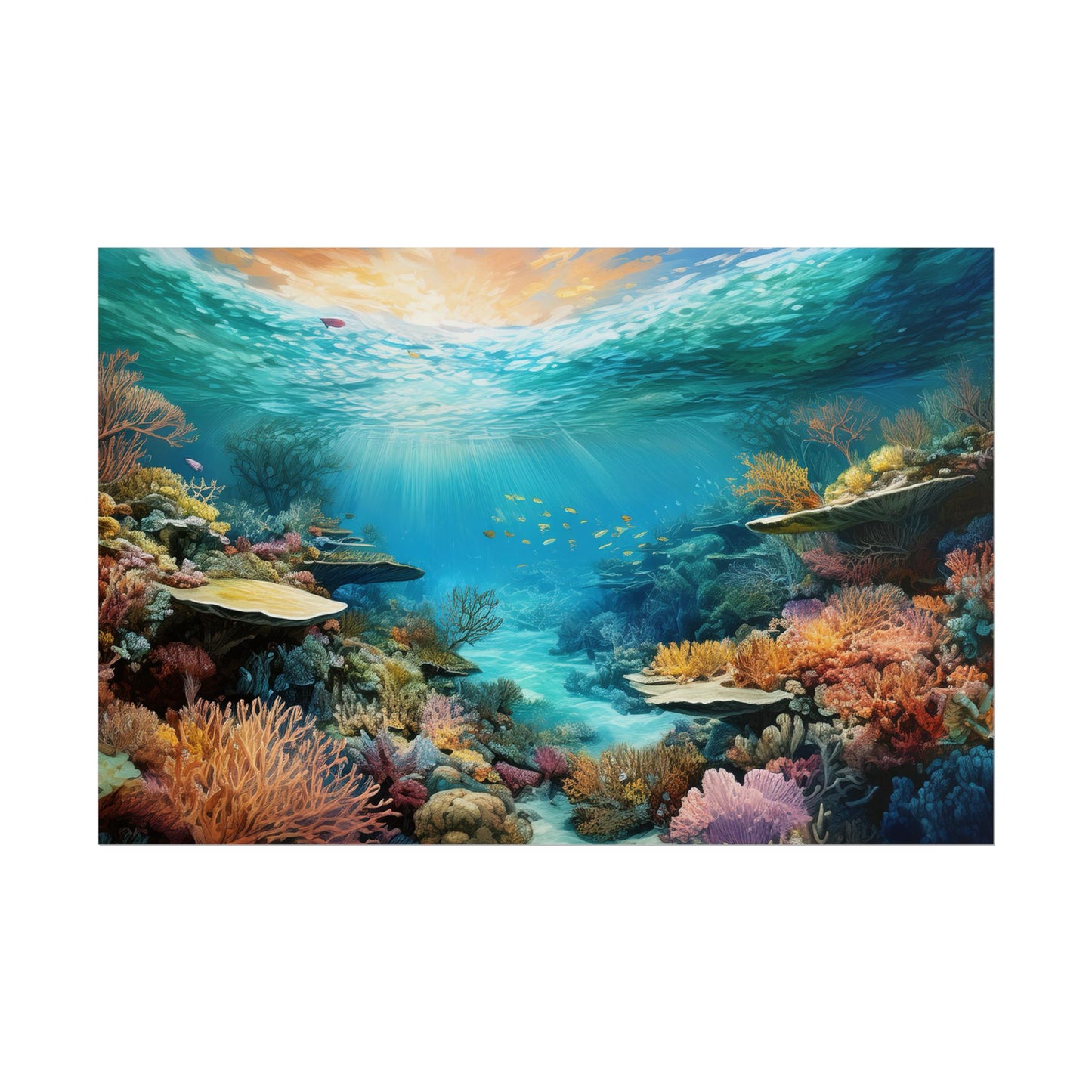 Great Barrier Reef  Australia Coastal Print | Style 2 | Wall Art | Wall Print