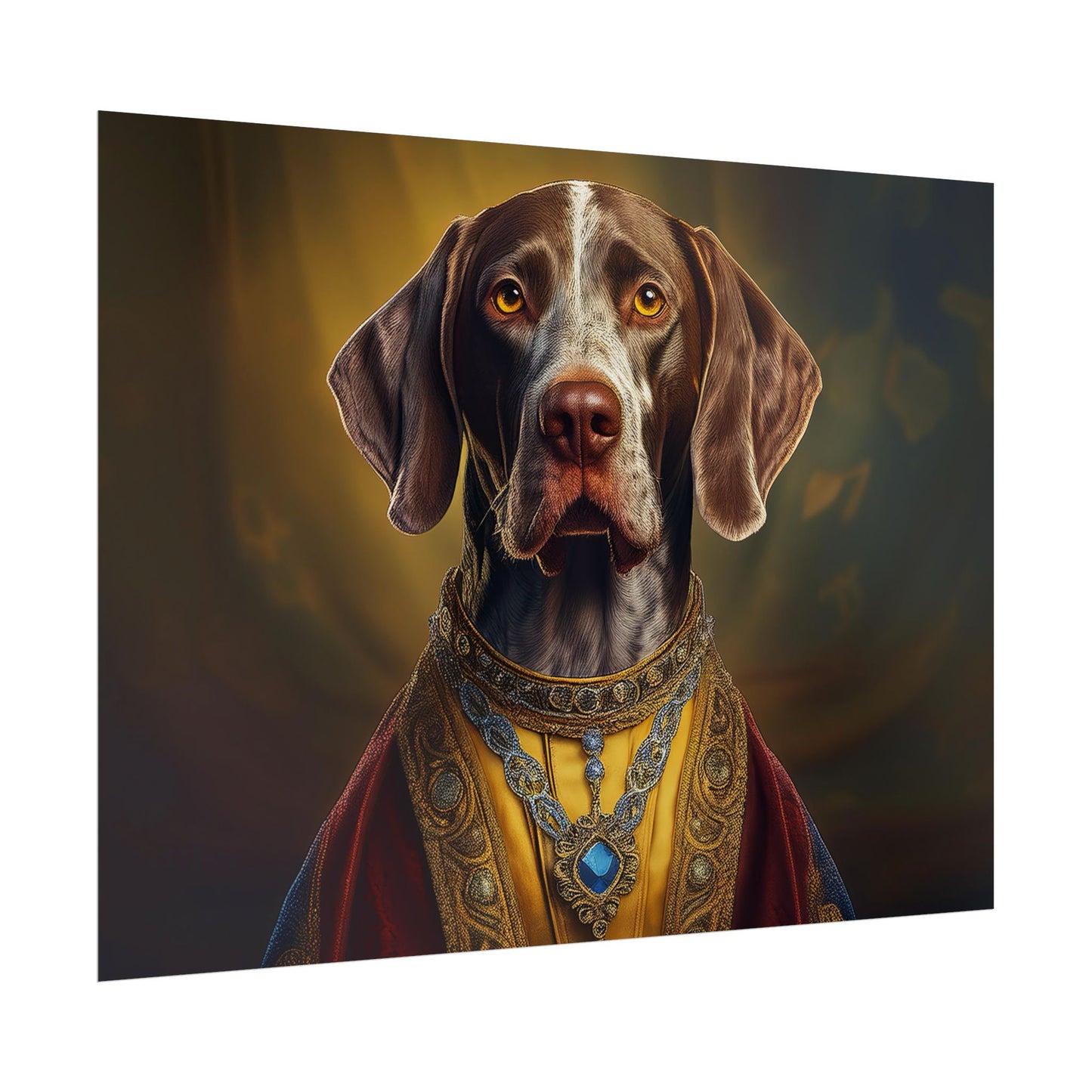 German Shorthaired Pointer Dog Renaissance Pet Portrait, Art Print, Animal Lover gift, Dog Wall Art, wall prints, wall art