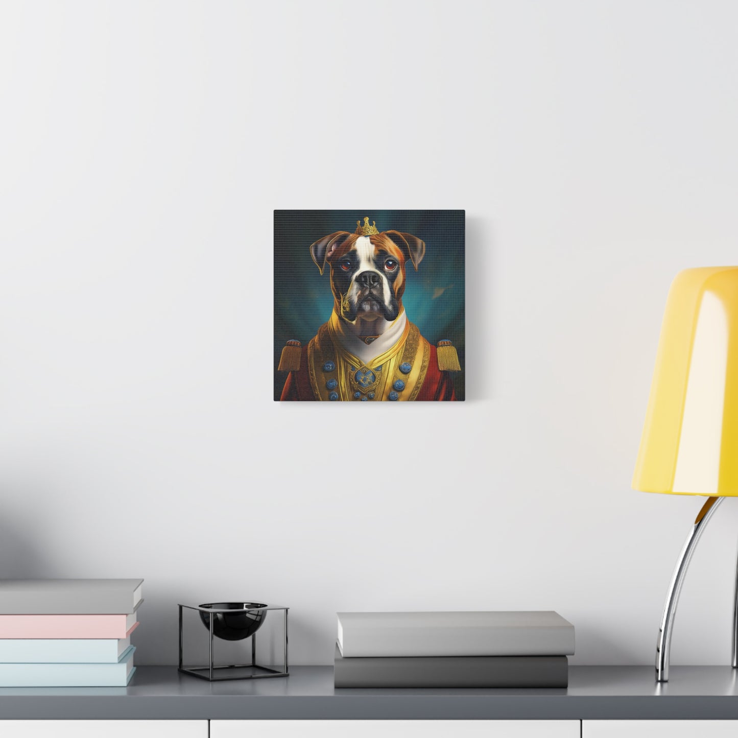 Boxer Renaissance Pet Portrait  on Canvas, wall art, wall print, dog portrait, dog art