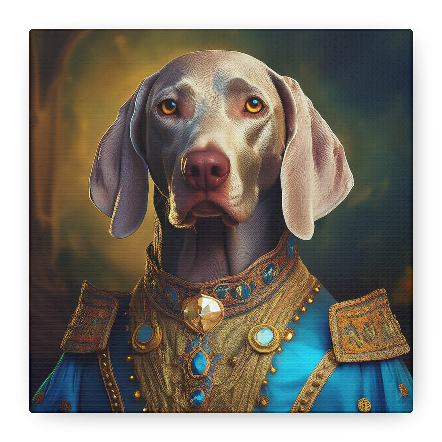 Weimaraner Renaissance Pet Portrait on Canvas -  wall art, wall print, dog portrait, dog art