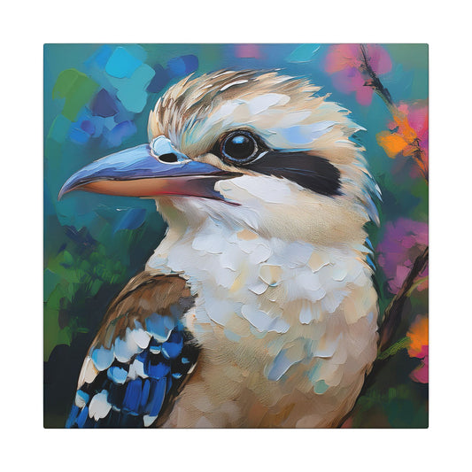 Vibrant Kookaburra Australia Bird Canvas Print,  Nature Lover Gift, Wall Print, Australia Art, Bird Art