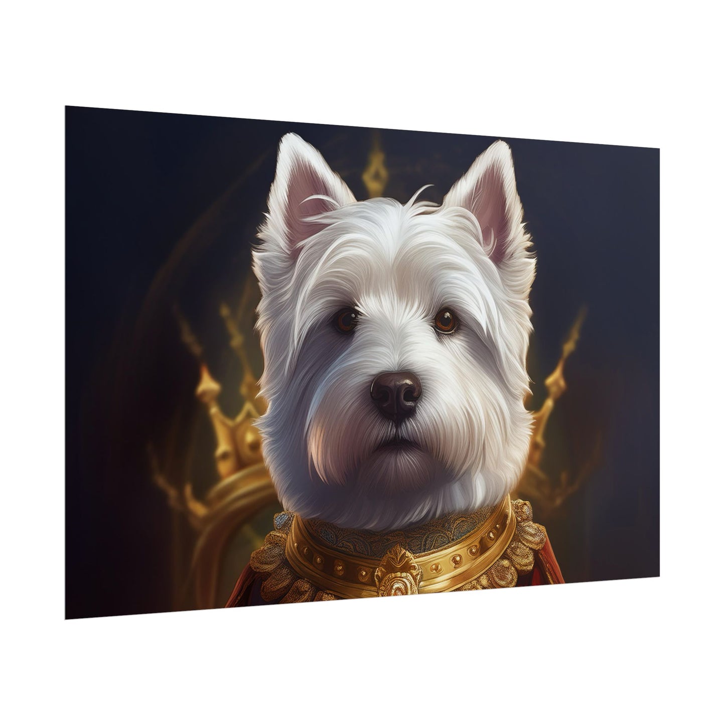 West Highland White Terrier Dog Renaissance Pet Portrait Print, West Highland White Terrier Art Print, Dog Wall Art, Wall Print, Wall Art