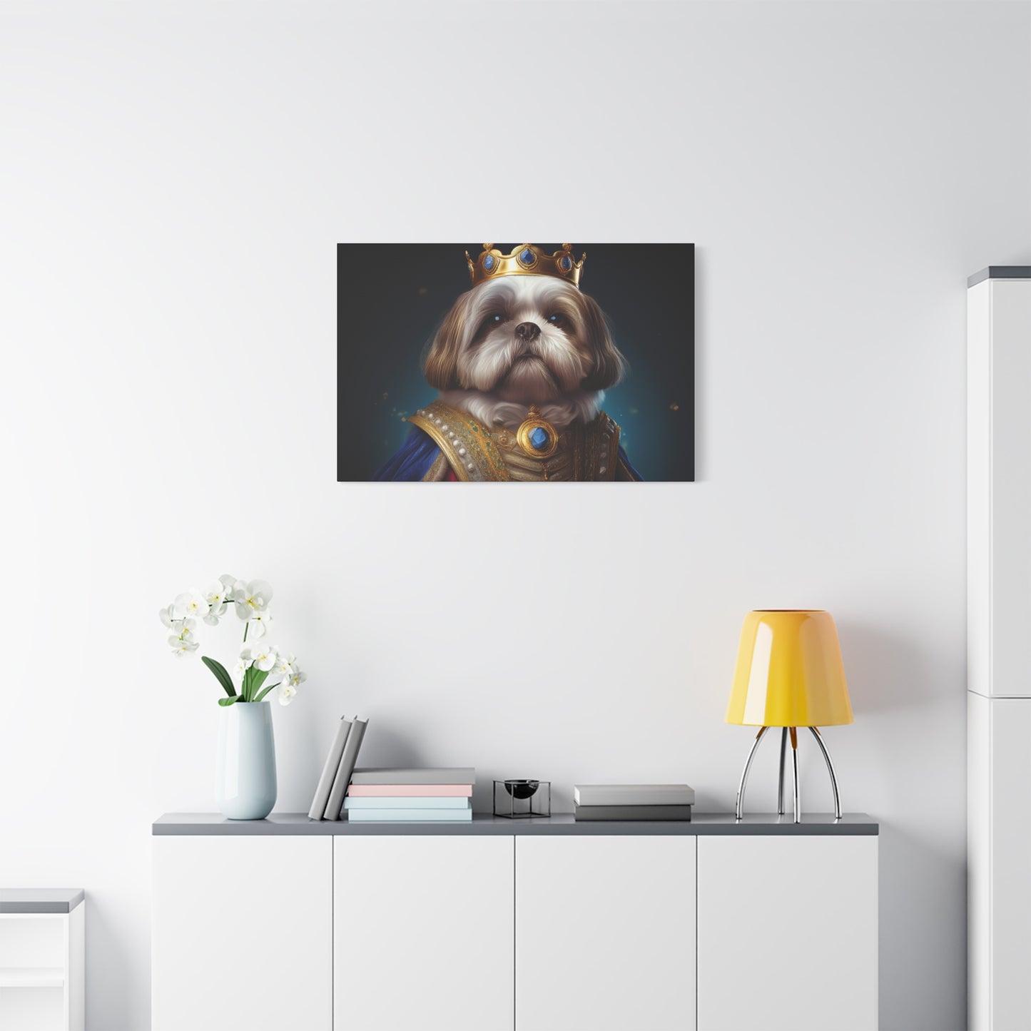 Shih Tzu Renaissance Pet Portrait on Canvas | wall art, wall print, dog portrait, dog art