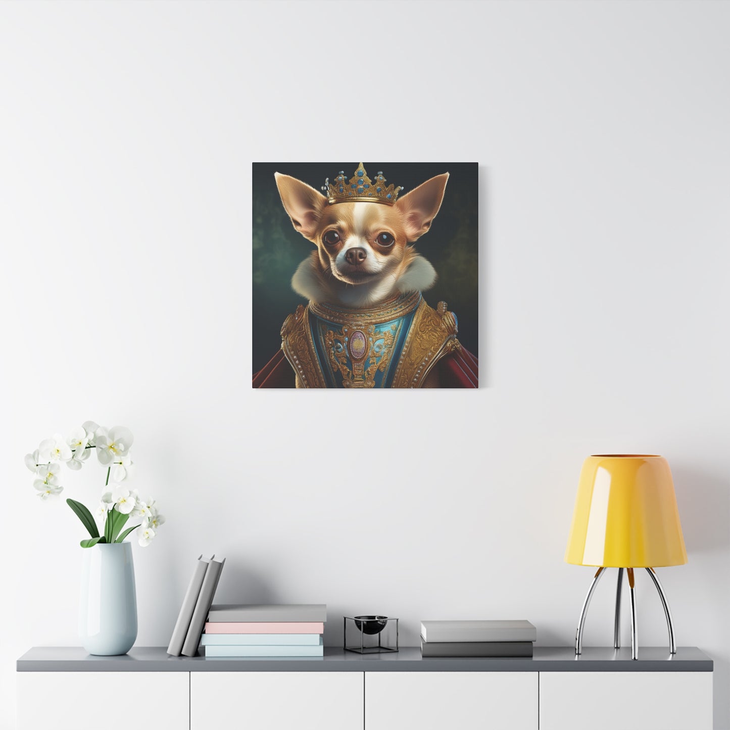 Chihuahua Renaissance Pet Portrait on Canvas | Wall art | Wall print | Dog art