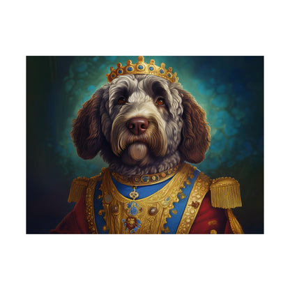 Portuguese Water Dog Renaissance Portrait Art Print, Wall Decor Gift, Animal Lover Home Decor, Dog Wall Art