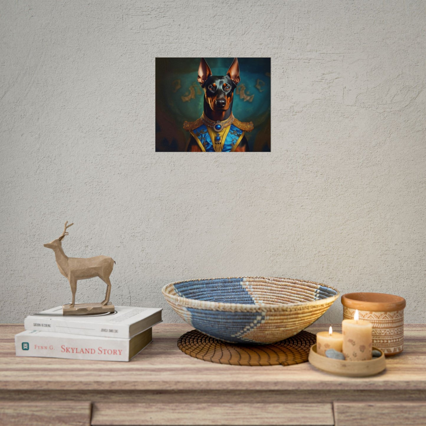 Doberman Pinscher Renaissance  Dog Pet Portrait Print | Wall Art | Wall Print | Dog Art